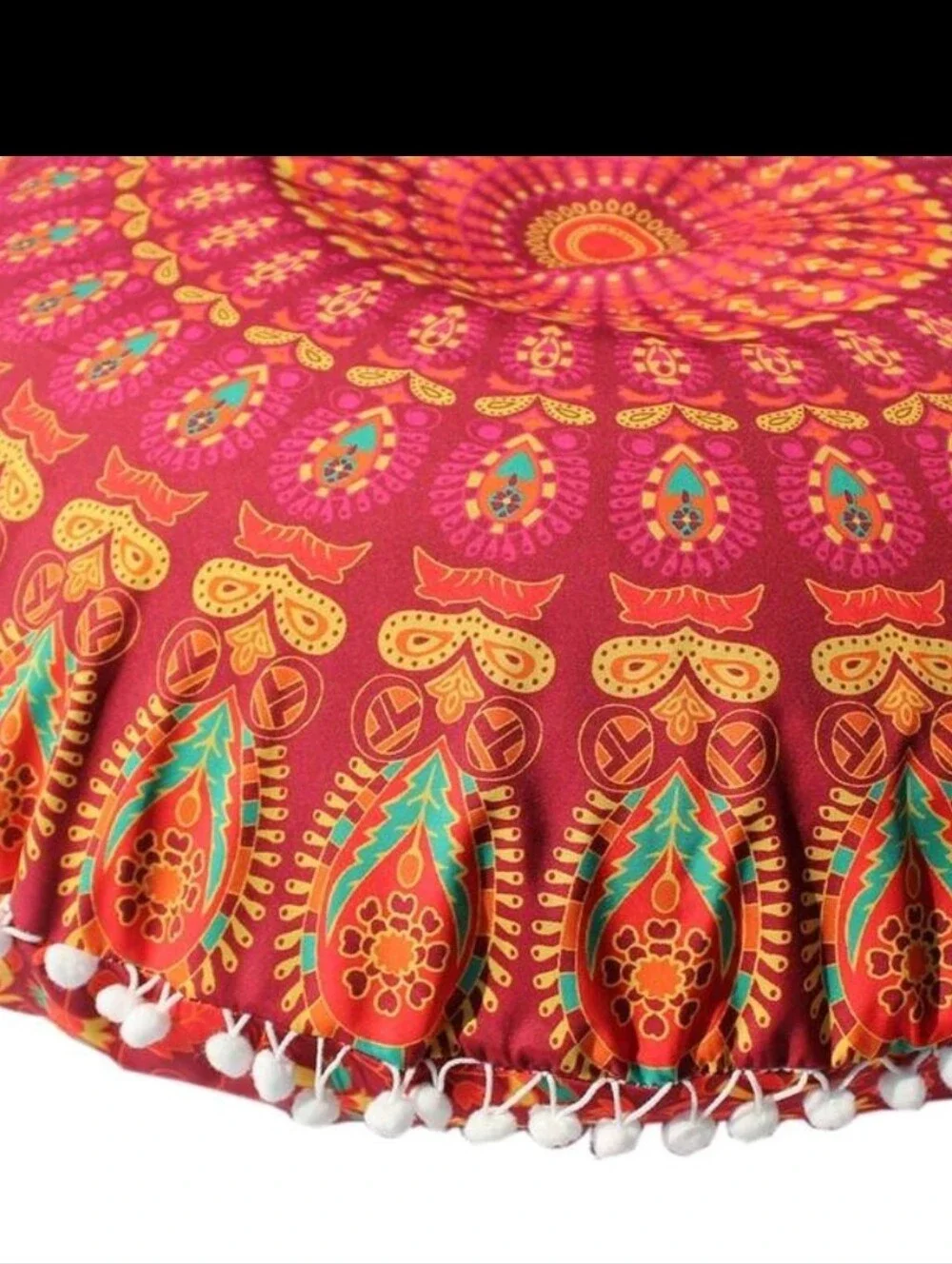 Bohemian Round Floor  PillownCushion COVERS   4 Pcs